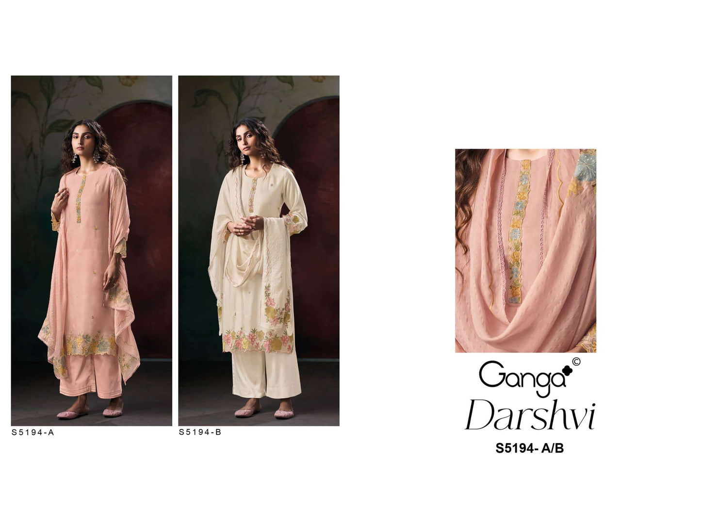 Ganga Fashion Darshvi 5194 Premium Bemberg Silk Dress Material