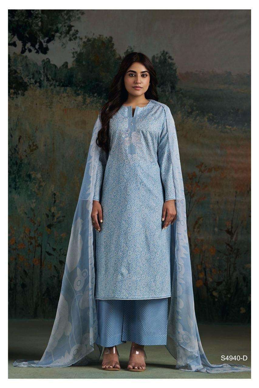 Ganga Fashion Darvikaa 4940 Premium Cotton Dress Material - Amrah Wholesale