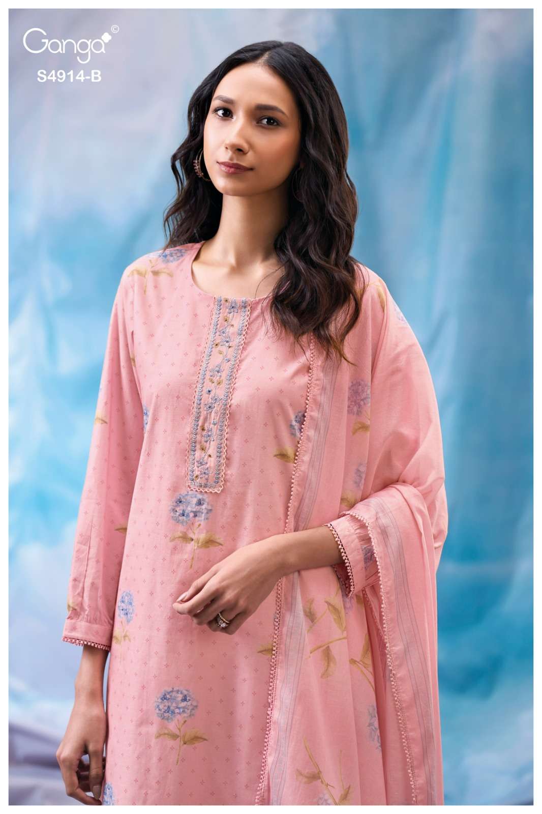 Ganga Fashion Dazia 4914 Premium Cotton Dress Material - Amrah Wholesale