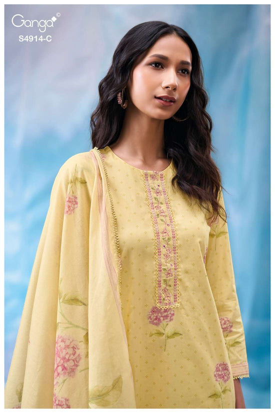 Ganga Fashion Dazia 4914 Premium Cotton Dress Material - Amrah Wholesale