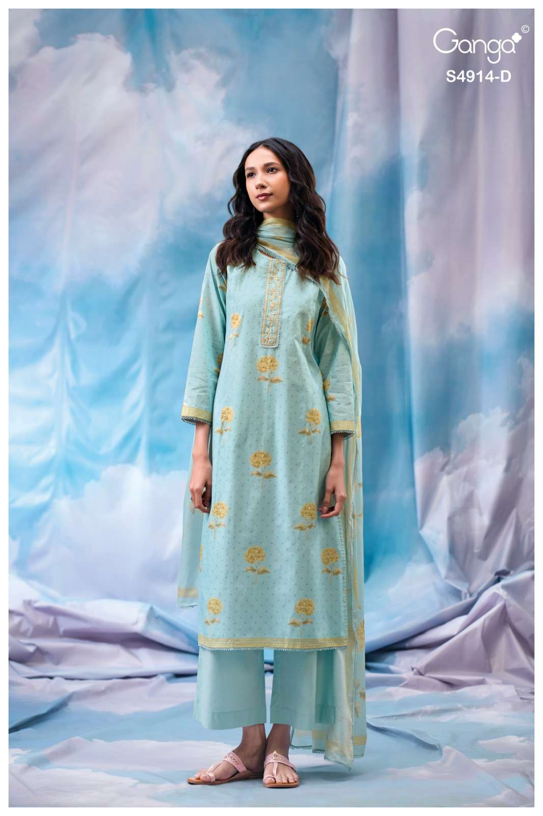 Ganga Fashion Dazia 4914 Premium Cotton Dress Material - Amrah Wholesale