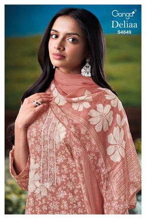 Ganga Fashion Deliaa 4649 Cotton Printed Dress Material Wholesale