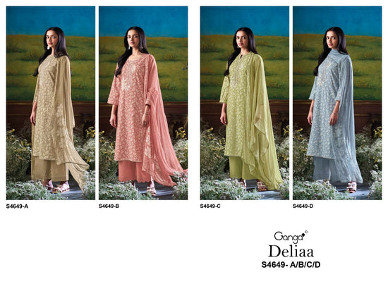 Ganga Fashion Deliaa 4649 Cotton Printed Dress Material Wholesale - Amrah Wholesale