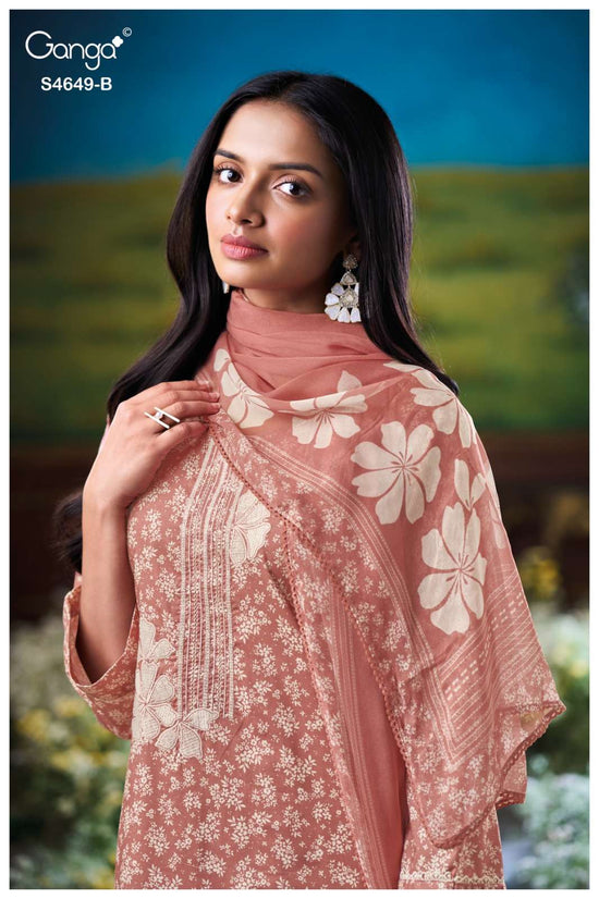 Ganga Fashion Deliaa 4649 Cotton Printed Dress Material Wholesale - Amrah Wholesale