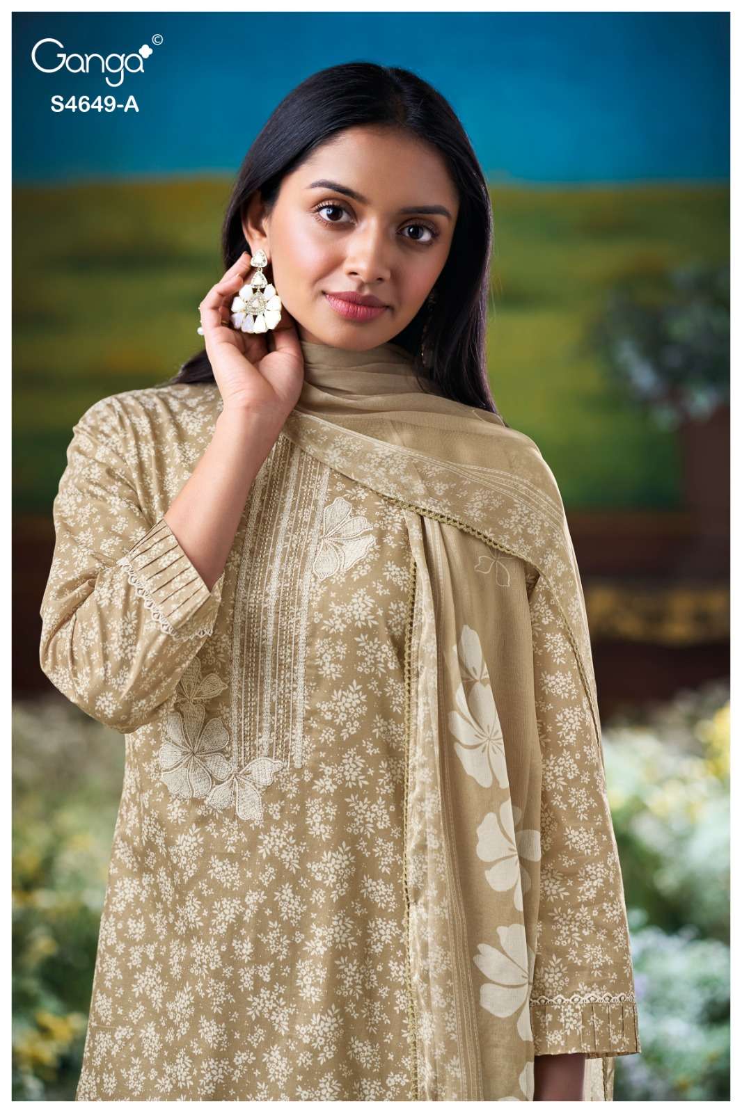 Ganga Fashion Deliaa 4649 Cotton Printed Dress Material Wholesale - Amrah Wholesale