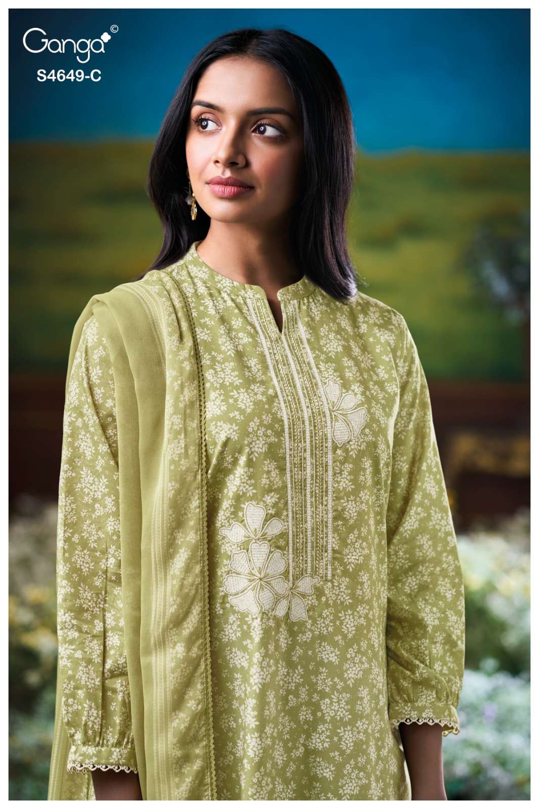 Ganga Fashion Deliaa 4649 Cotton Printed Dress Material Wholesale - Amrah Wholesale
