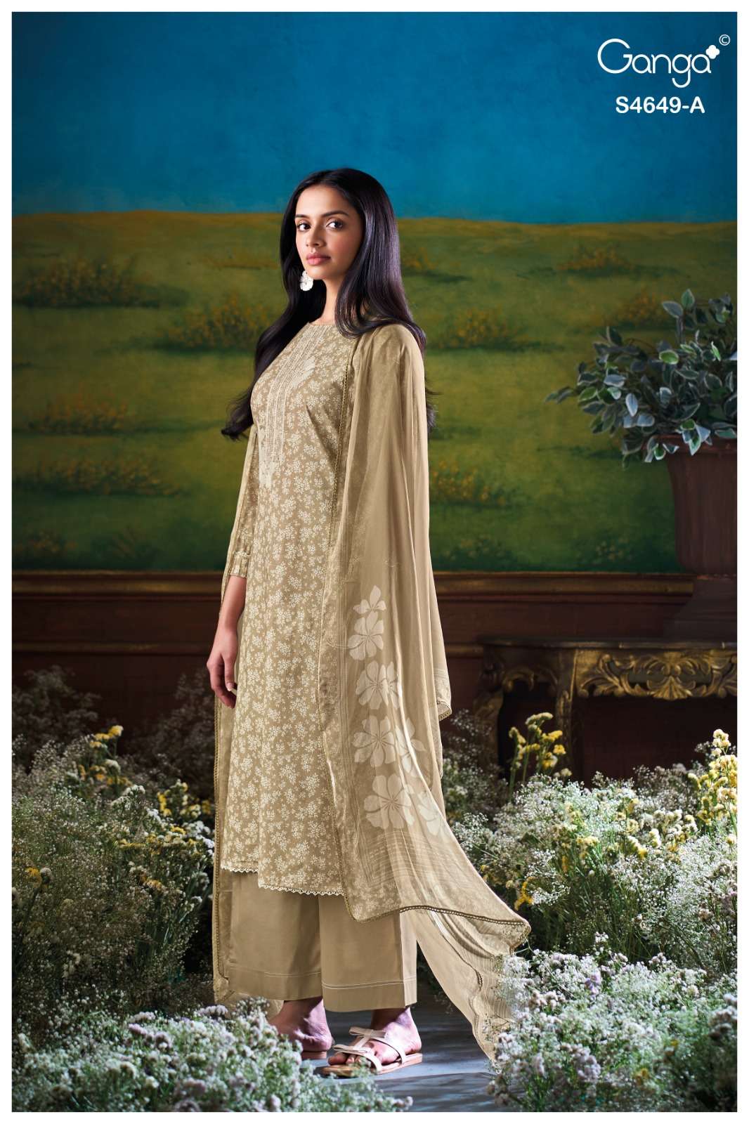 Ganga Fashion Deliaa 4649 Cotton Printed Dress Material Wholesale - Amrah Wholesale