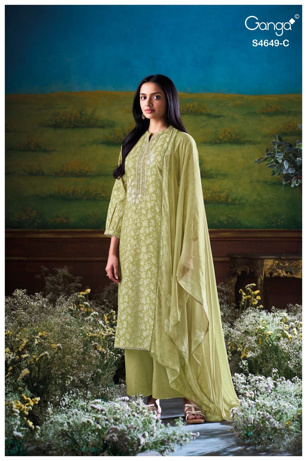 Ganga Fashion Deliaa 4649 Cotton Printed Dress Material Wholesale - Amrah Wholesale
