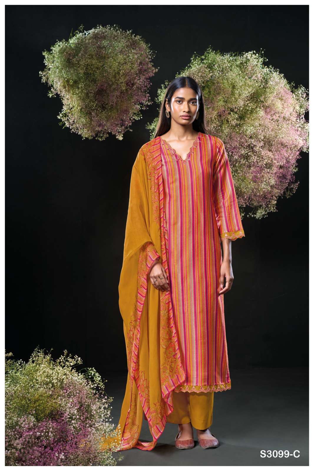 Ganga Fashion Devishi 3099 Premium Gadhwal Silk Dress Material - Amrah Wholesale