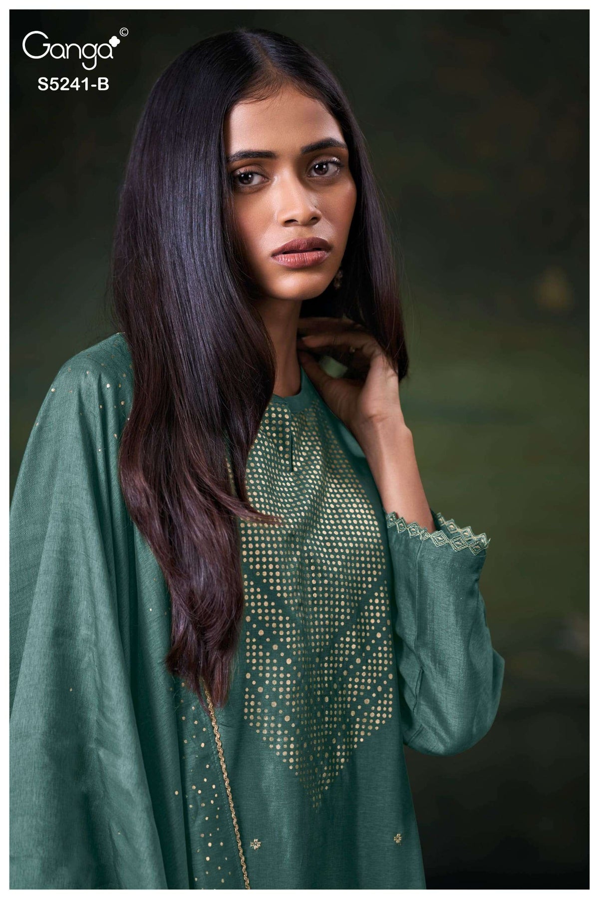 Ganga Fashion Deymth 5241 Bemberg Raw Silk Dress Material