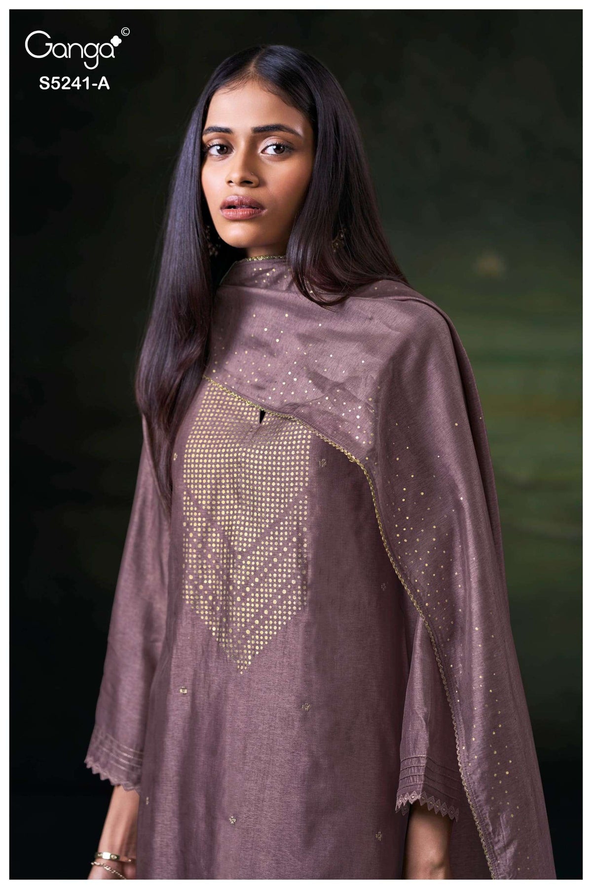 Ganga Fashion Deymth 5241 Bemberg Raw Silk Dress Material