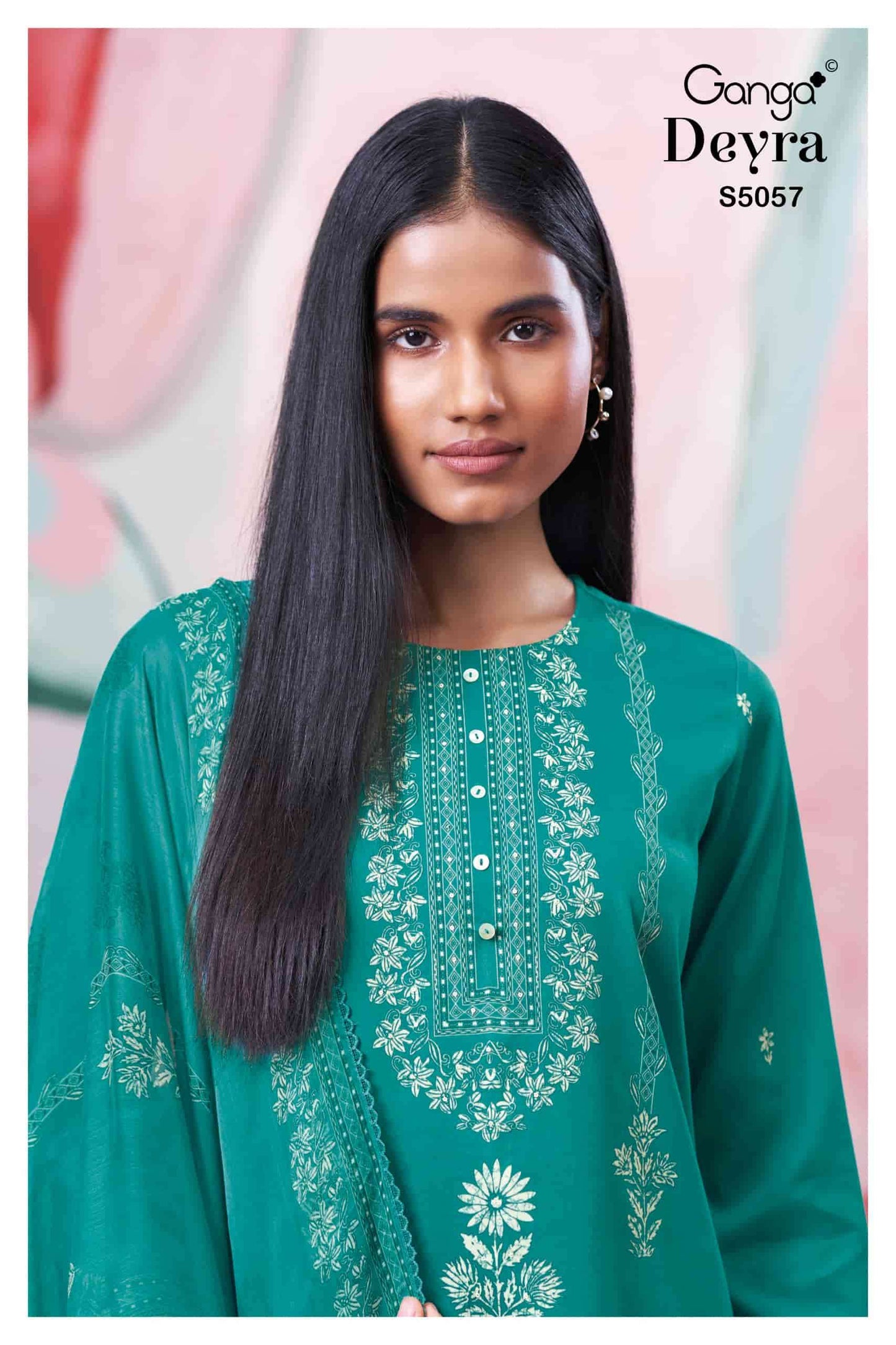 Ganga Fashion Deyra 5057 Premium Cotton Satin Dress Material