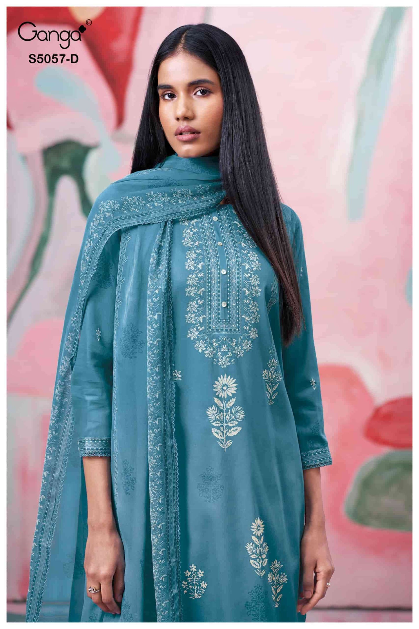 Ganga Fashion Deyra 5057 Premium Cotton Satin Dress Material