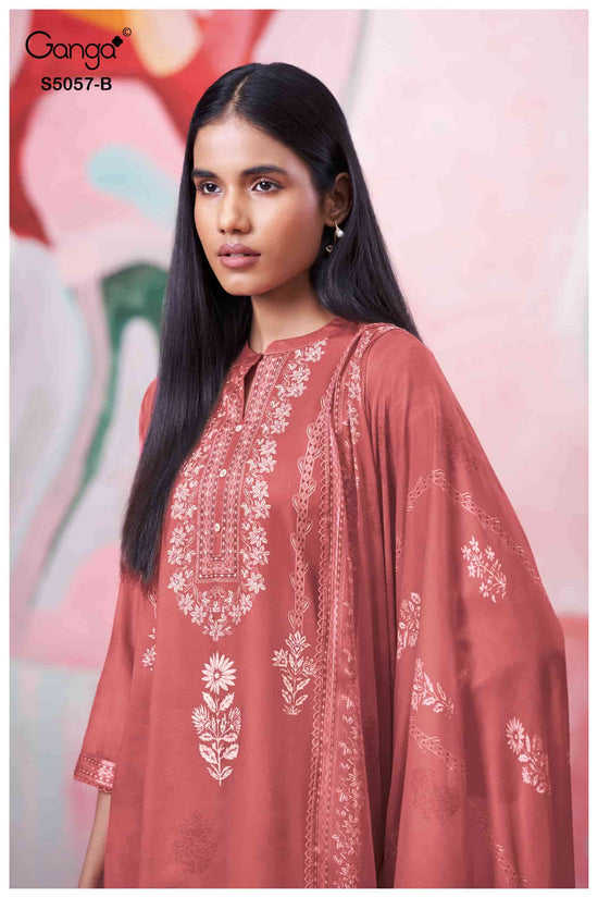 Ganga Fashion Deyra 5057 Premium Cotton Satin Dress Material