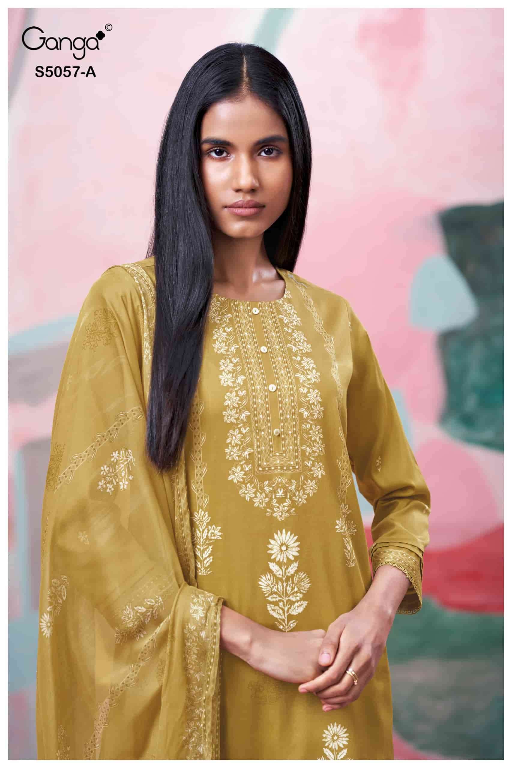 Ganga Fashion Deyra 5057 Premium Cotton Satin Dress Material