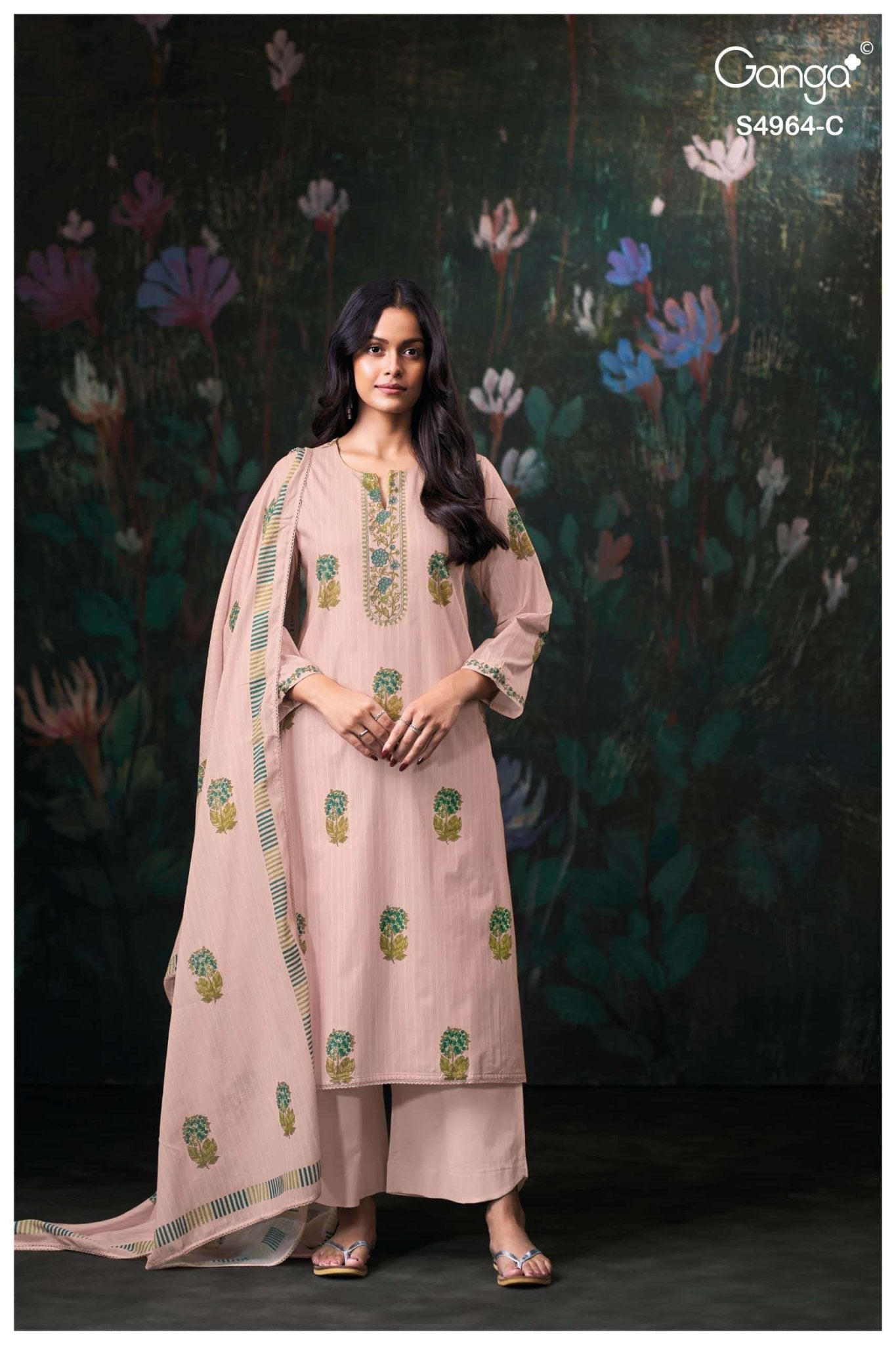 Ganga Fashion Deyza 4964 Premium Cotton Dress Material - Amrah Wholesale