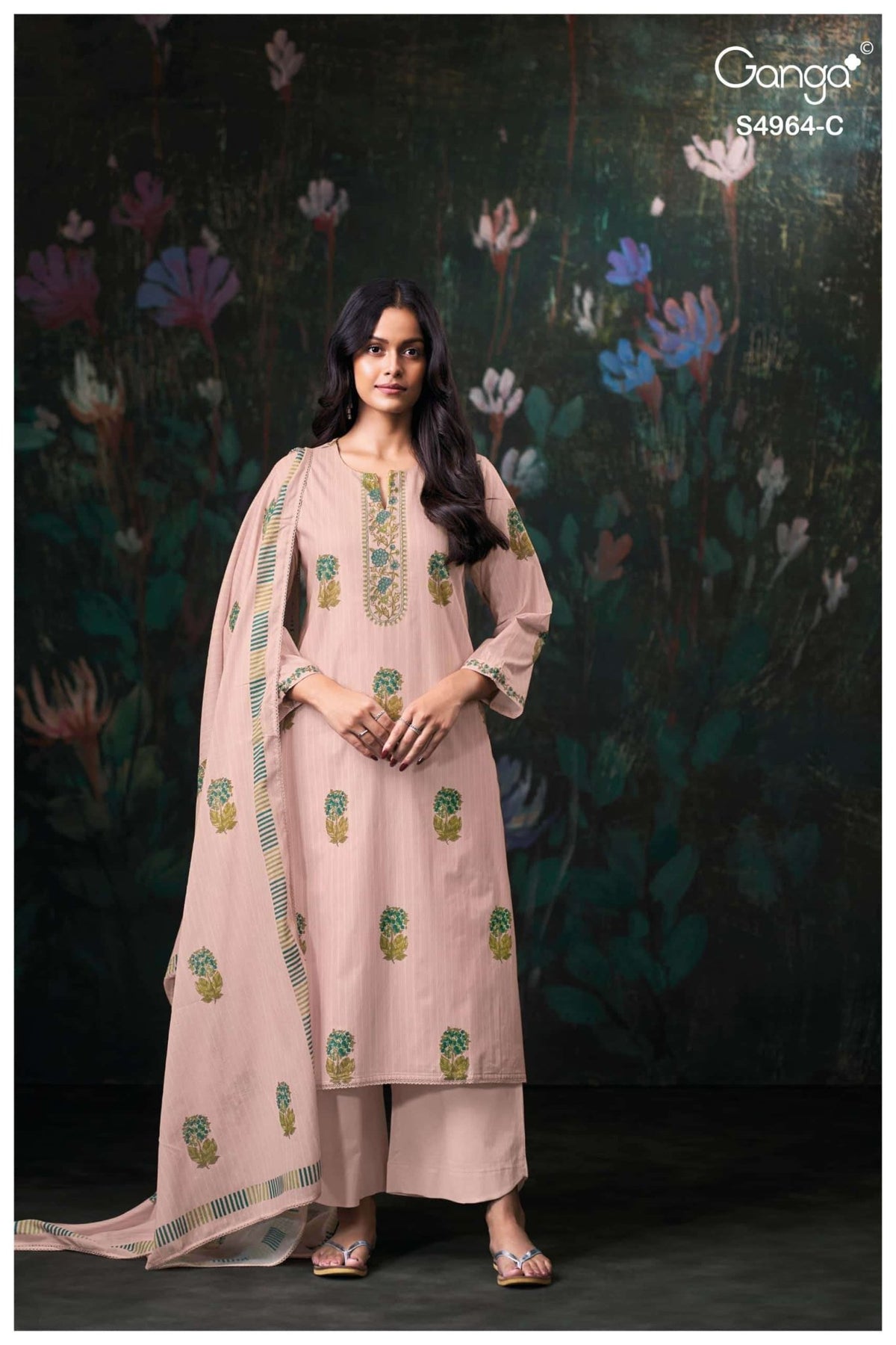 Ganga Fashion Deyza 4964 Premium Cotton Dress Material - Amrah Wholesale