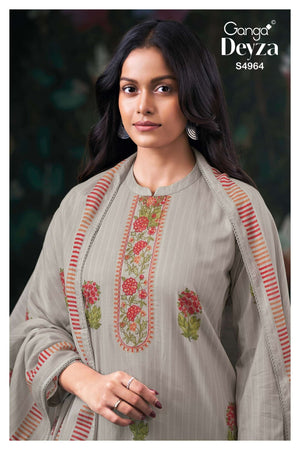 Ganga Fashion Deyza 4964 Premium Cotton Dress Material - Amrah Wholesale