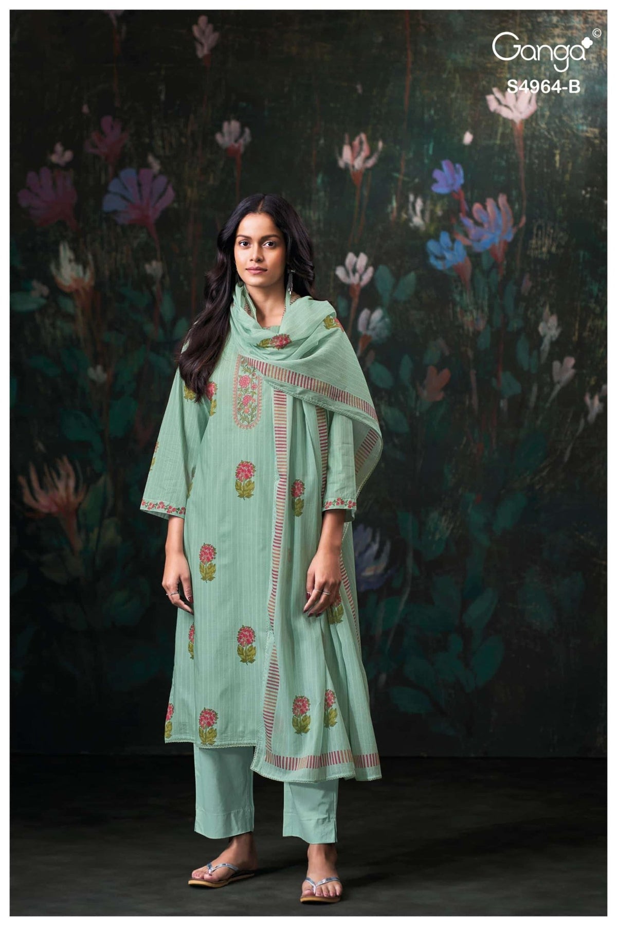 Ganga Fashion Deyza 4964 Premium Cotton Dress Material - Amrah Wholesale