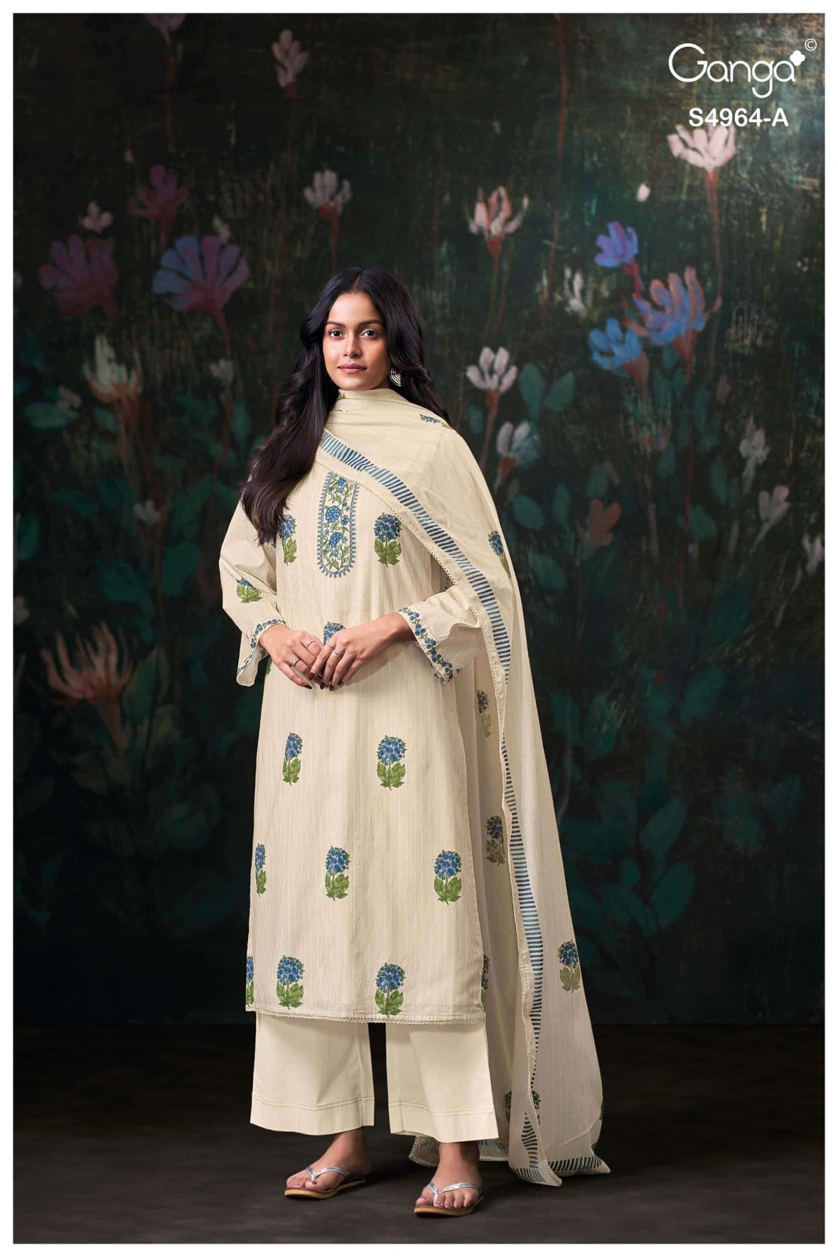 Ganga Fashion Deyza 4964 Premium Cotton Dress Material - Amrah Wholesale