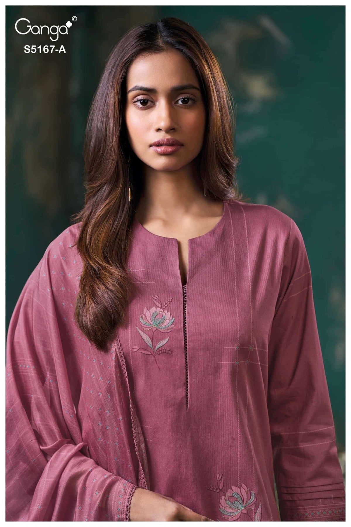 Ganga Fashion Dhiya 5167 Corduroy Embroidered Fancy Dress Material - Amrah Wholesale