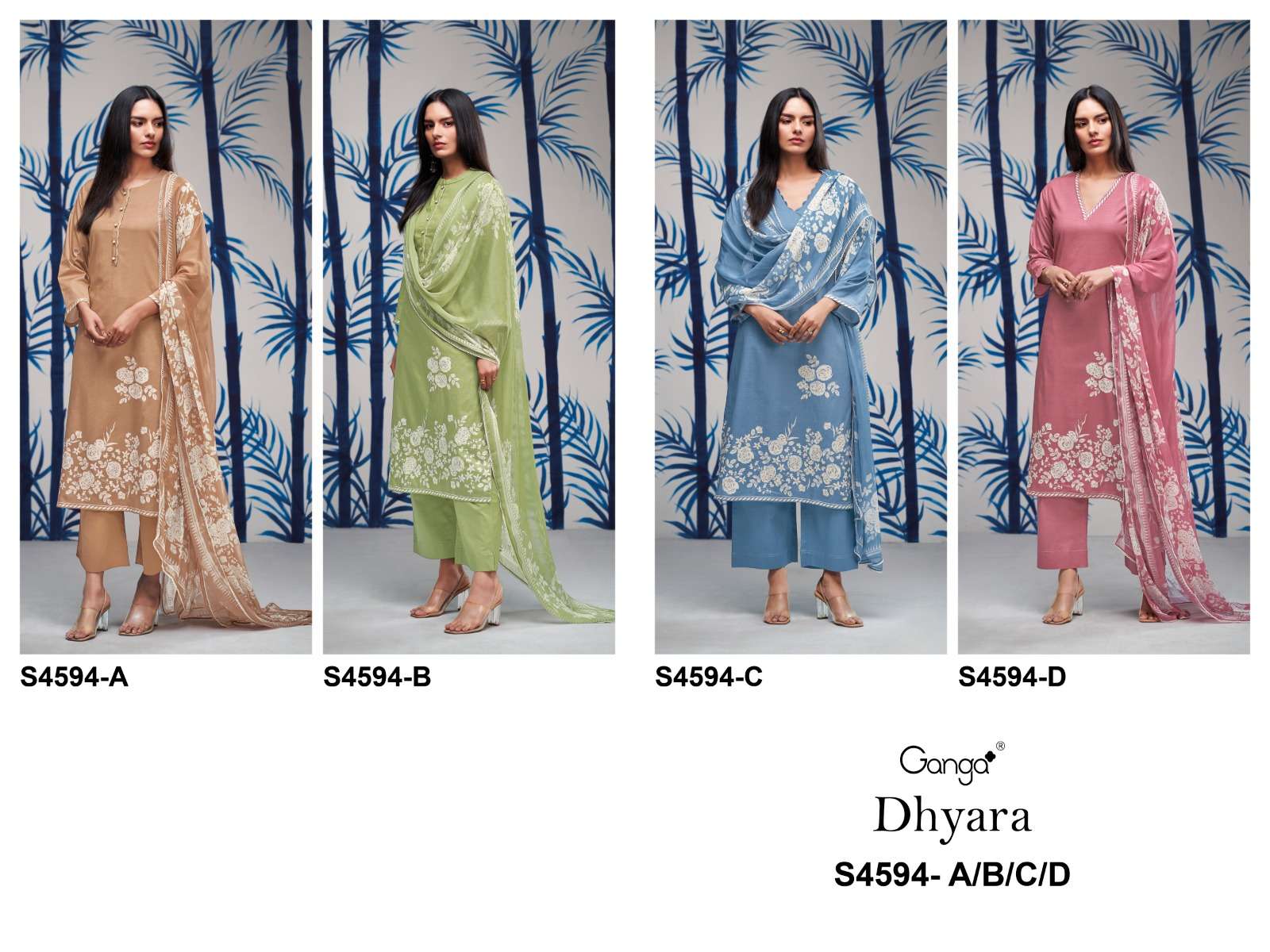 Ganga Fashion Dhyara 4594 - Amrah Wholesale