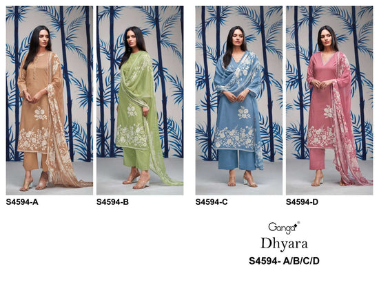 Ganga Fashion Dhyara 4594 - Amrah Wholesale