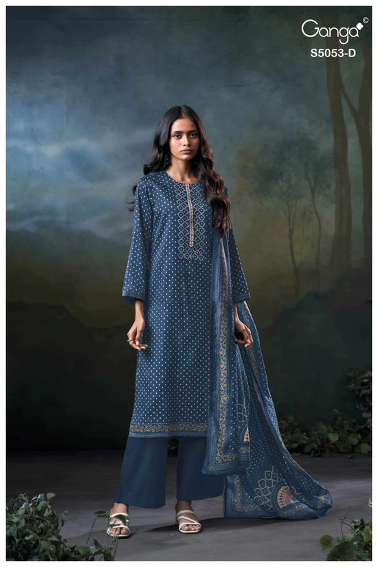 Ganga Fashion Diantha 5053 Premium Cotton Satin Dress Material