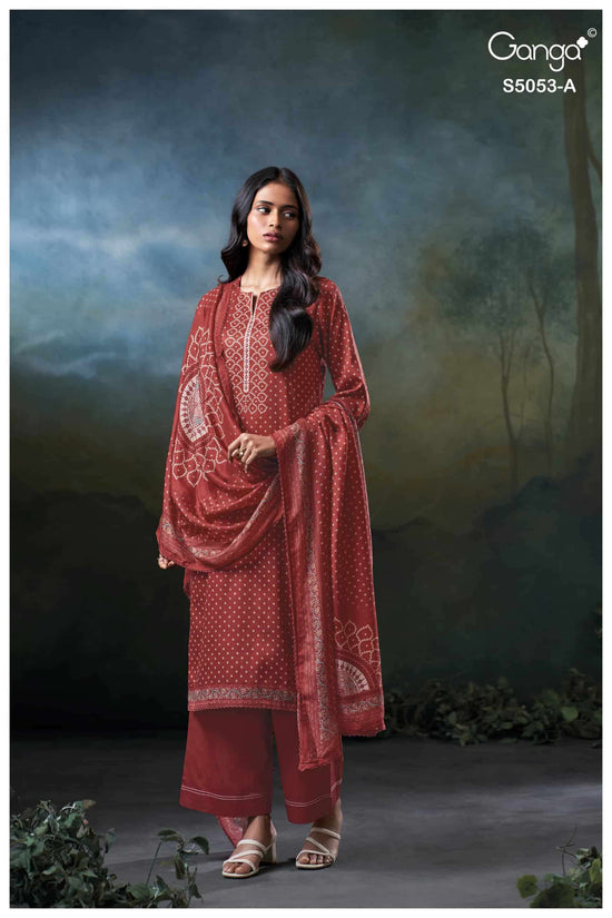 Ganga Fashion Diantha 5053 Premium Cotton Satin Dress Material
