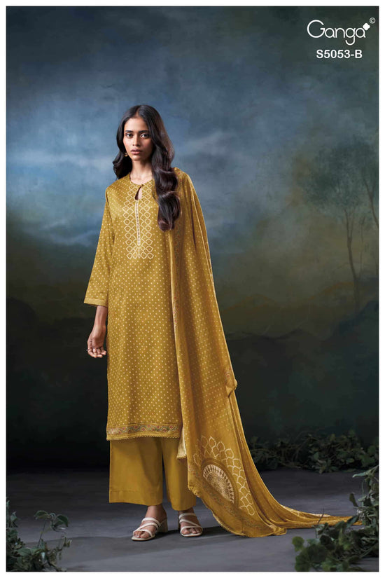 Ganga Fashion Diantha 5053 Premium Cotton Satin Dress Material