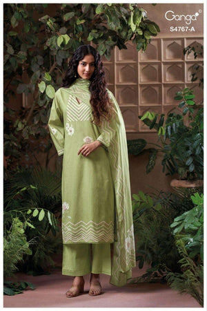 Ganga Fashion Direlia 4767 Premium Cotton Dress Material