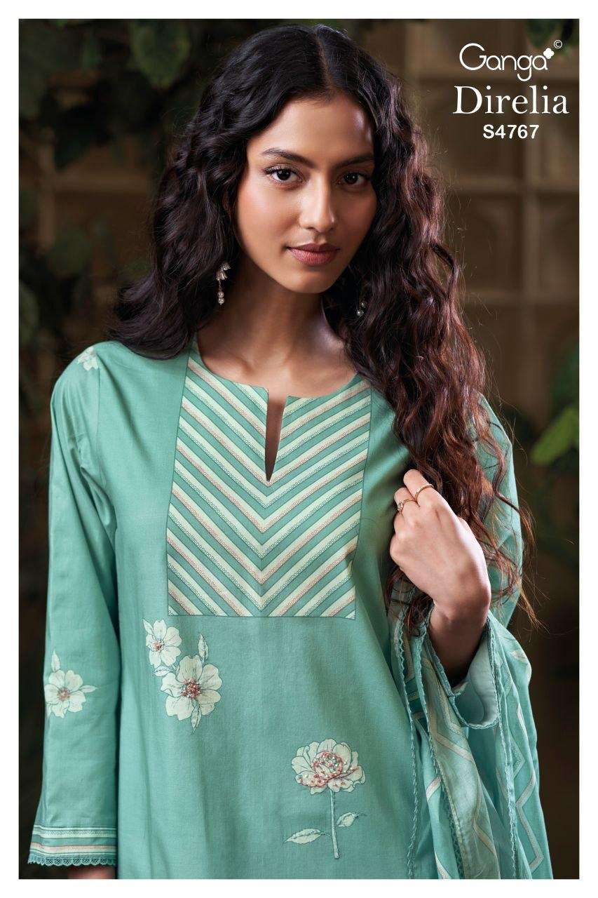 Ganga Fashion Direlia 4767 Premium Cotton Dress Material