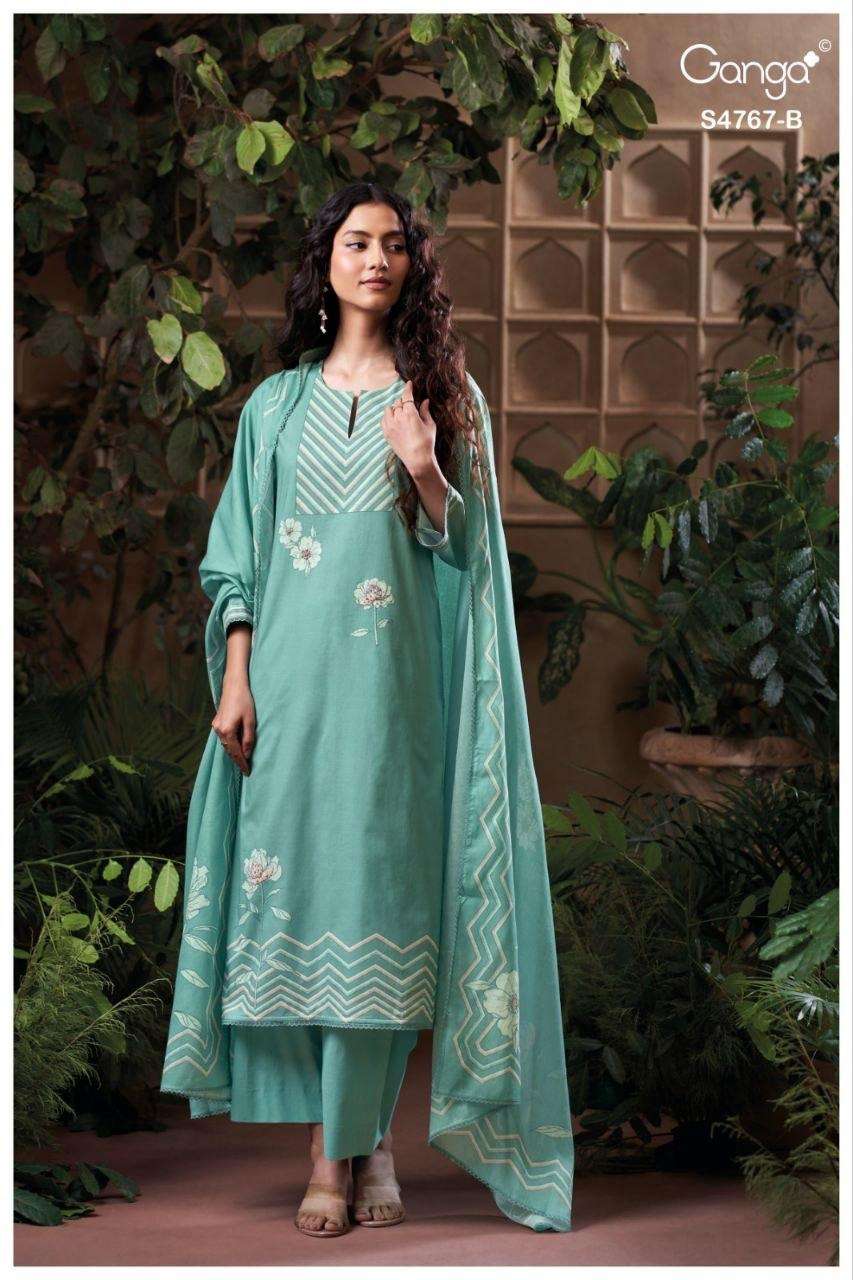 Ganga Fashion Direlia 4767 Premium Cotton Dress Material