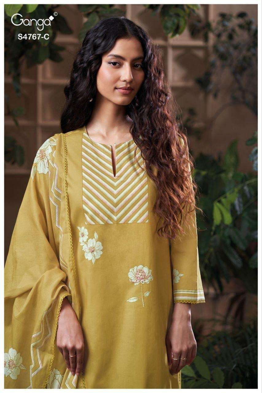 Ganga Fashion Direlia 4767 Premium Cotton Dress Material