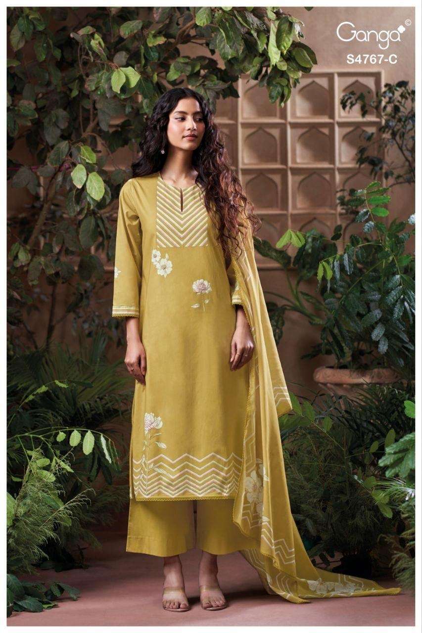 Ganga Fashion Direlia 4767 Premium Cotton Dress Material