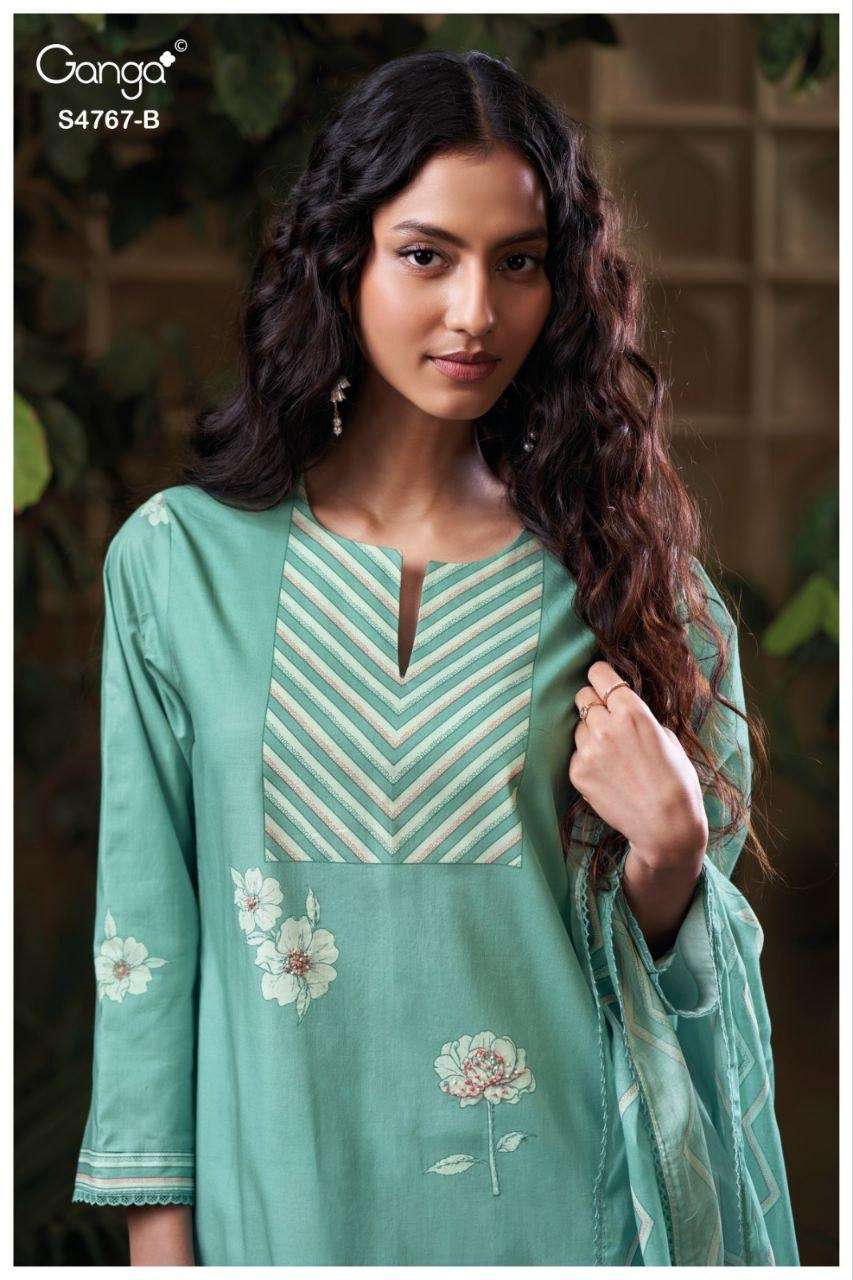 Ganga Fashion Direlia 4767 Premium Cotton Dress Material