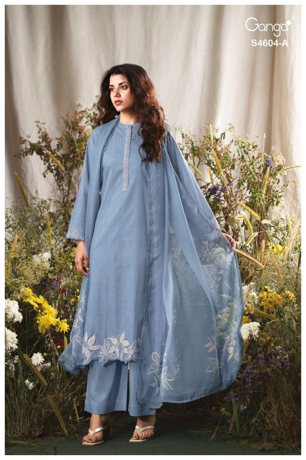 Ganga Fashion Divena 4604 Dress Material Wholesale Catalogue - Amrah Wholesale