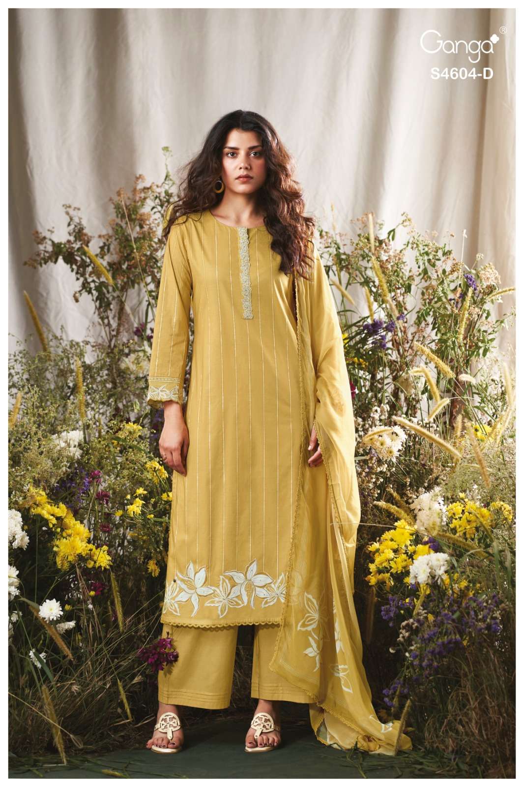 Ganga Fashion Divena 4604 Dress Material Wholesale Catalogue - Amrah Wholesale