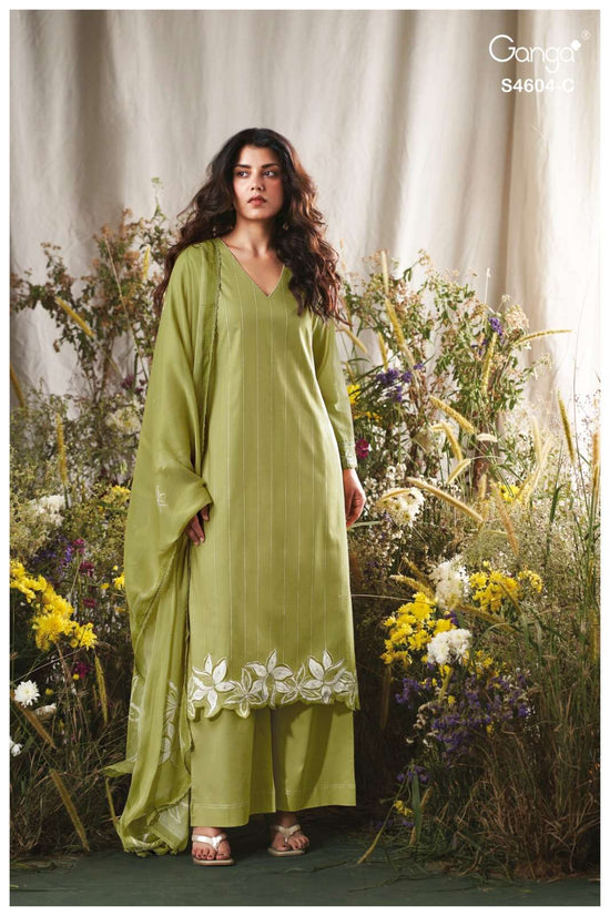 Ganga Fashion Divena 4604 Dress Material Wholesale Catalogue - Amrah Wholesale