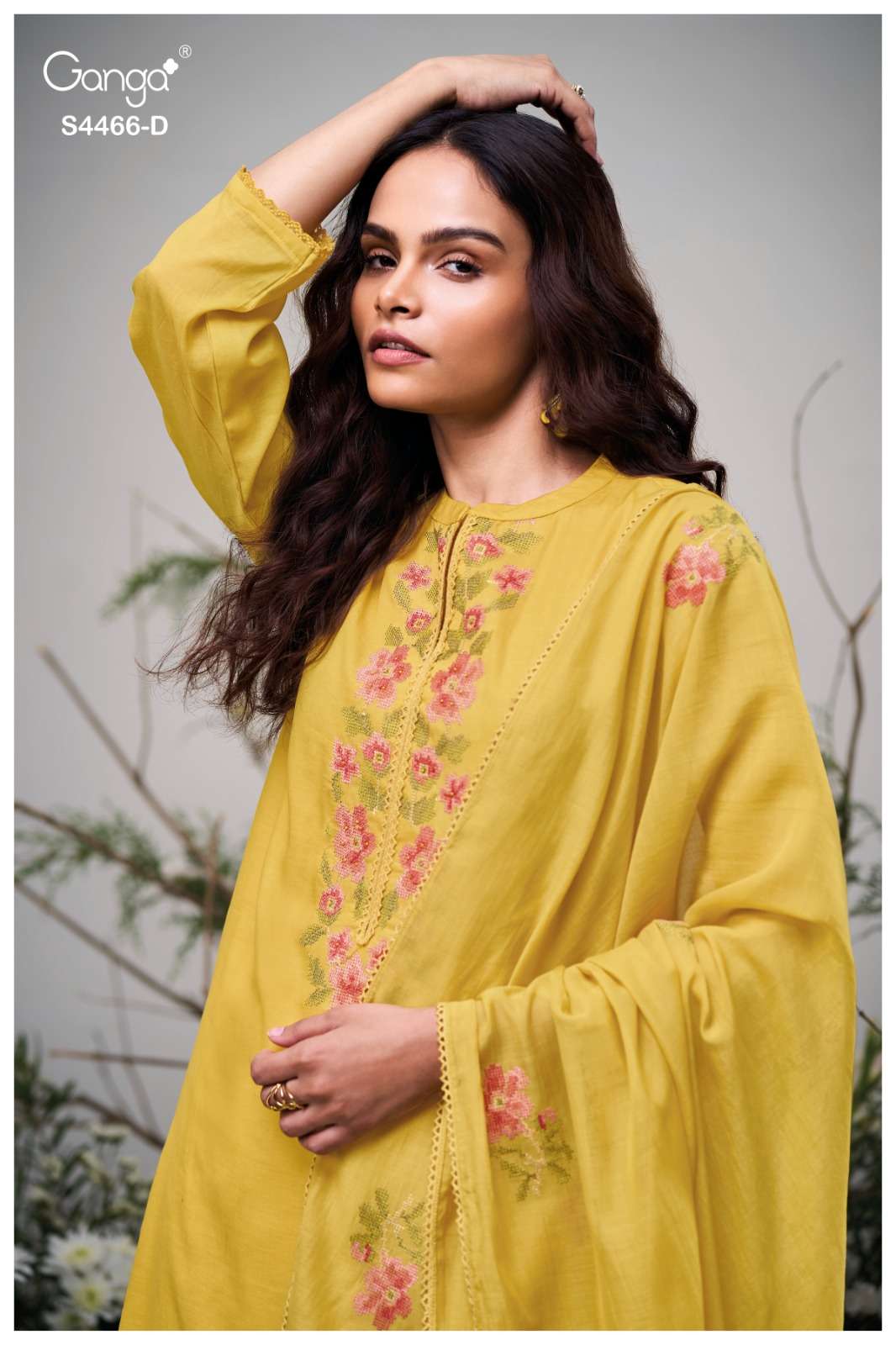 Ganga Fashion Diyanae 4466 Premium Pure Mul Dress Material Wholesale - Amrah Wholesale