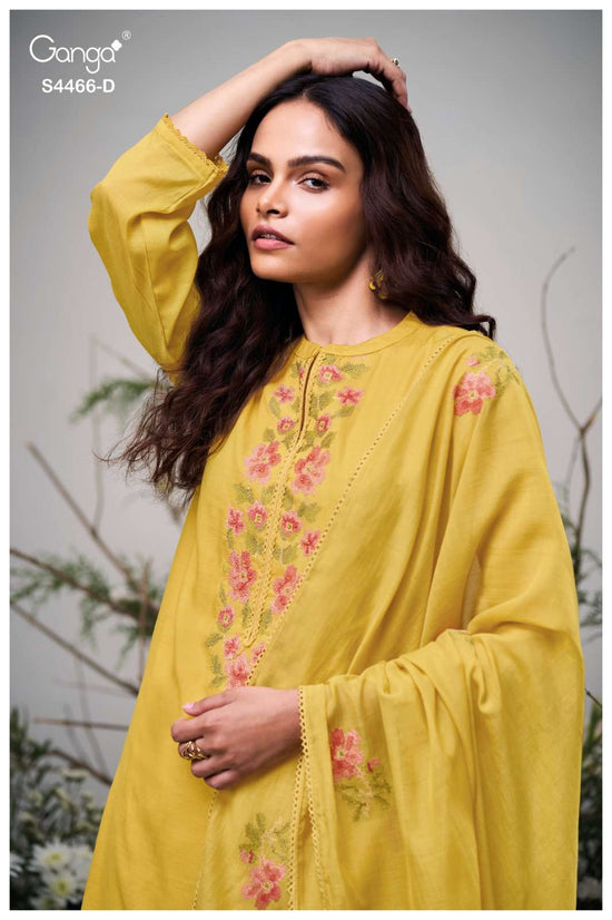 Ganga Fashion Diyanae 4466 Premium Pure Mul Dress Material Wholesale - Amrah Wholesale