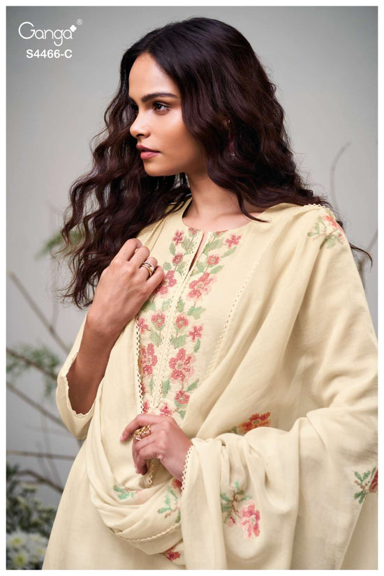 Ganga Fashion Diyanae 4466 Premium Pure Mul Dress Material Wholesale - Amrah Wholesale