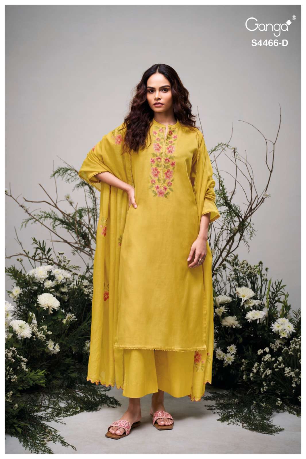Ganga Fashion Diyanae 4466 Premium Pure Mul Dress Material Wholesale - Amrah Wholesale