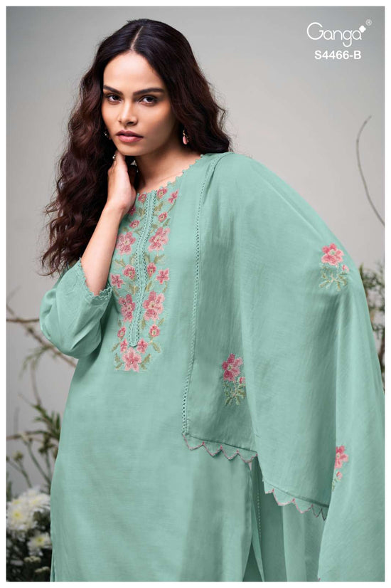 Ganga Fashion Diyanae 4466 Premium Pure Mul Dress Material Wholesale