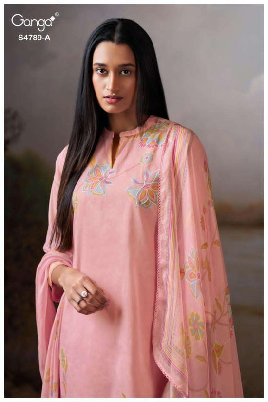 Ganga Fashion Dovinia 4789 Fancy Ladies Dress Material - Amrah Wholesale