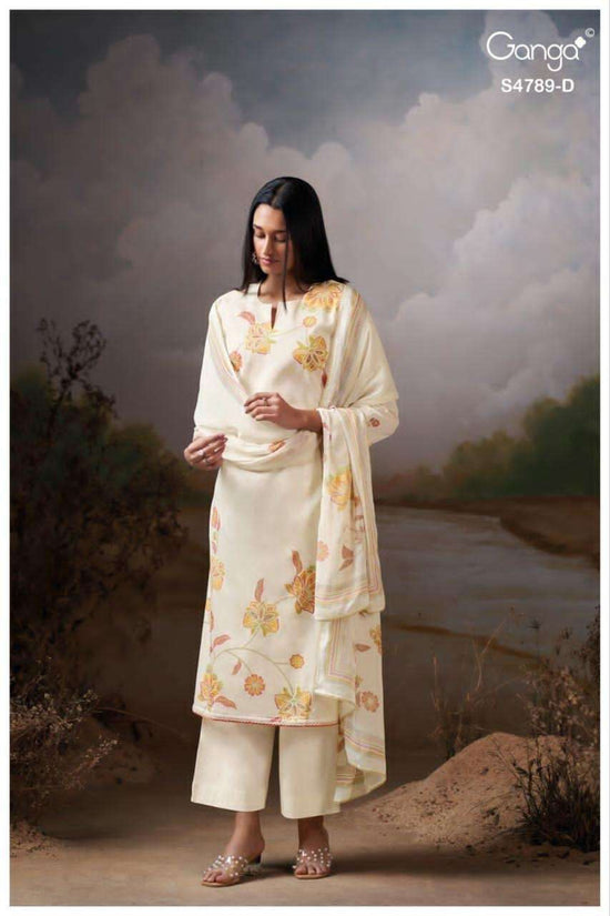 Ganga Fashion Dovinia 4789 Fancy Ladies Dress Material - Amrah Wholesale