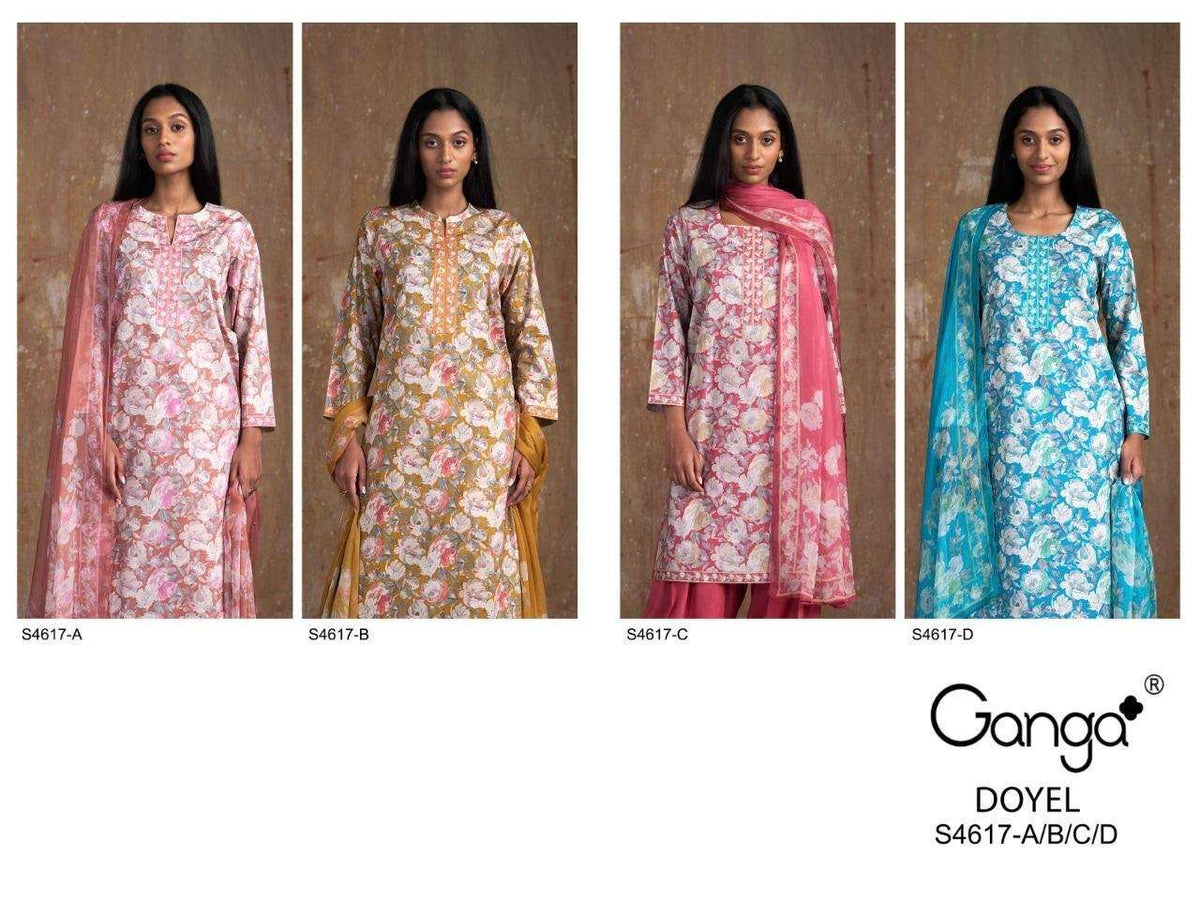 Ganga Fashion Doyel 4617 Dress Material Wholesale Catalogue - Amrah Wholesale