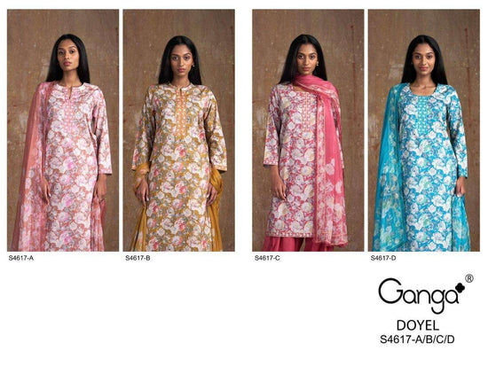 Ganga Fashion Doyel 4617 Dress Material Wholesale Catalogue - Amrah Wholesale