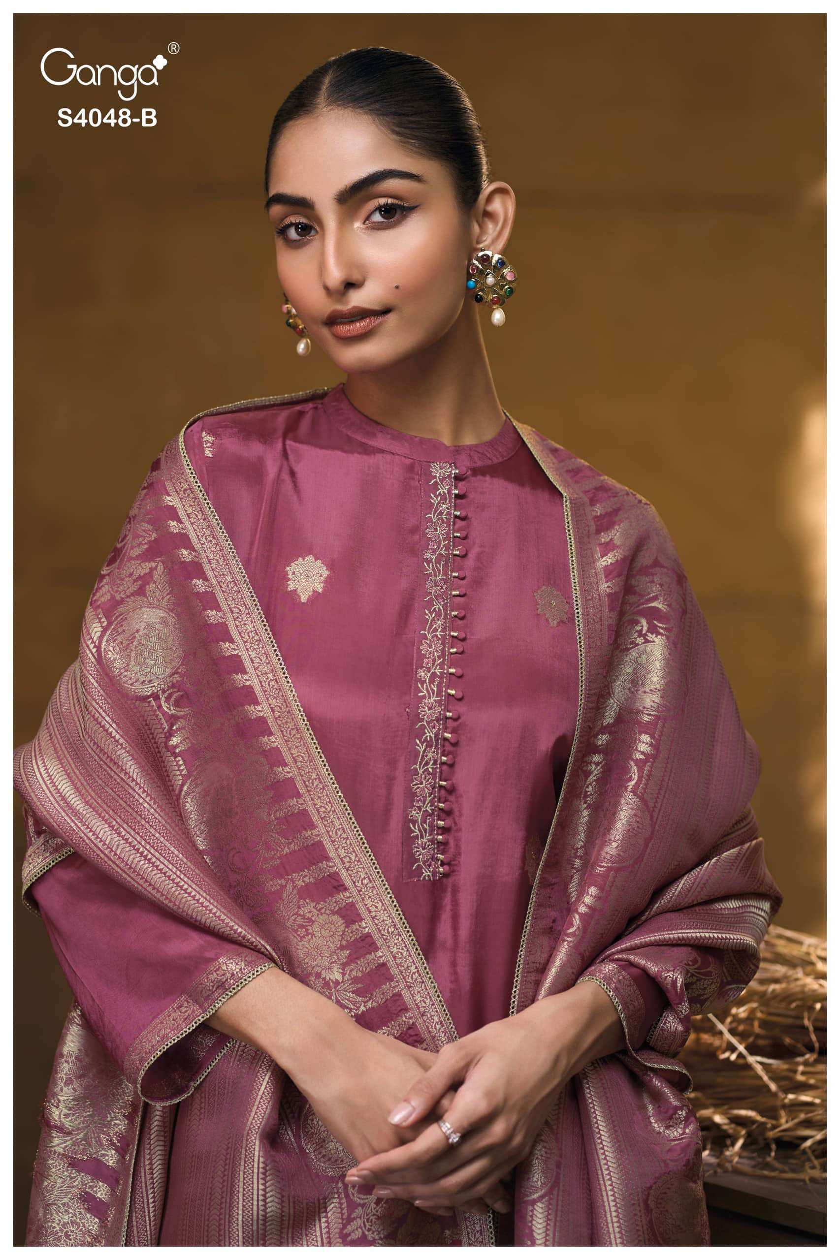 Ganga Fashion Drita 4048 Premium Jamwar Silk Dress Material