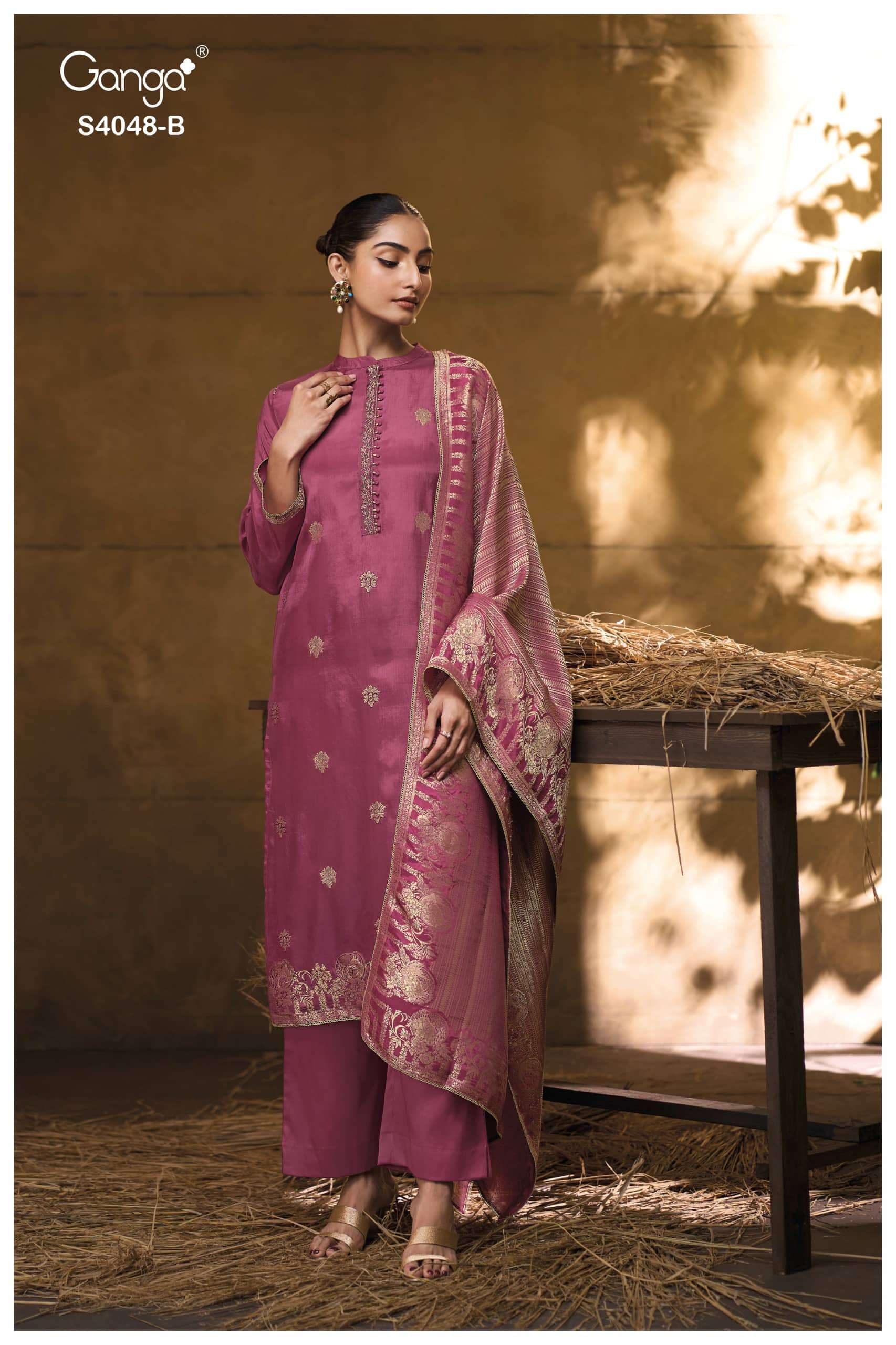 Ganga Fashion Drita 4048 Premium Jamwar Silk Dress Material